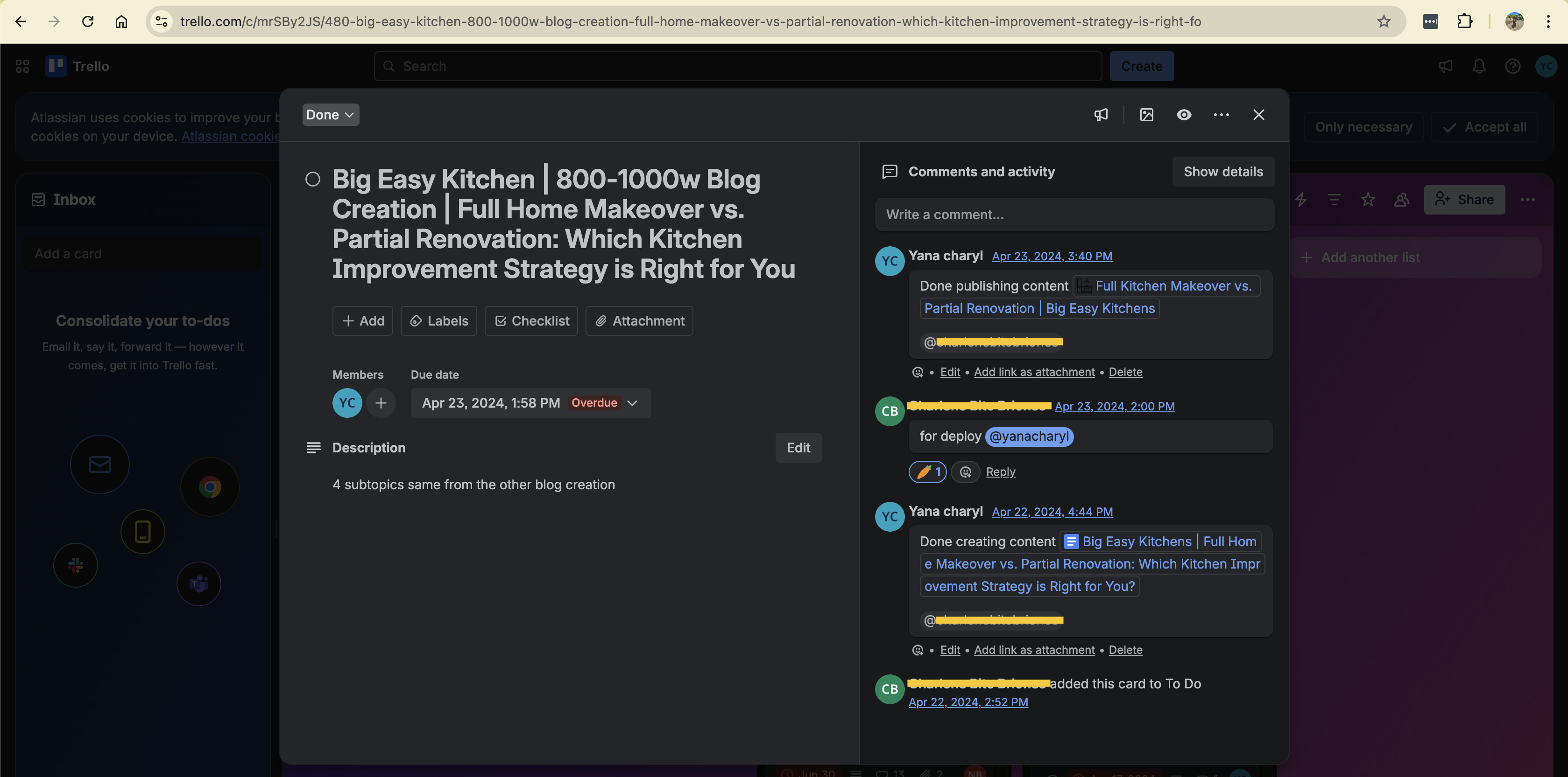 Big Easy Kitchens SEO blog project
